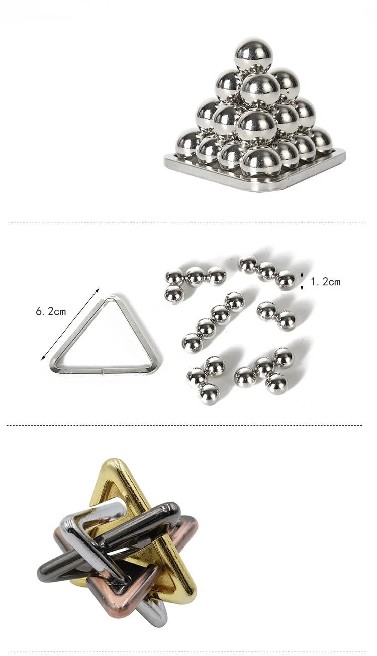 Metal Brain Teaser Puzzle – IQ Challenge Game for Adults & Kids 1874 - The Puzzle Mind