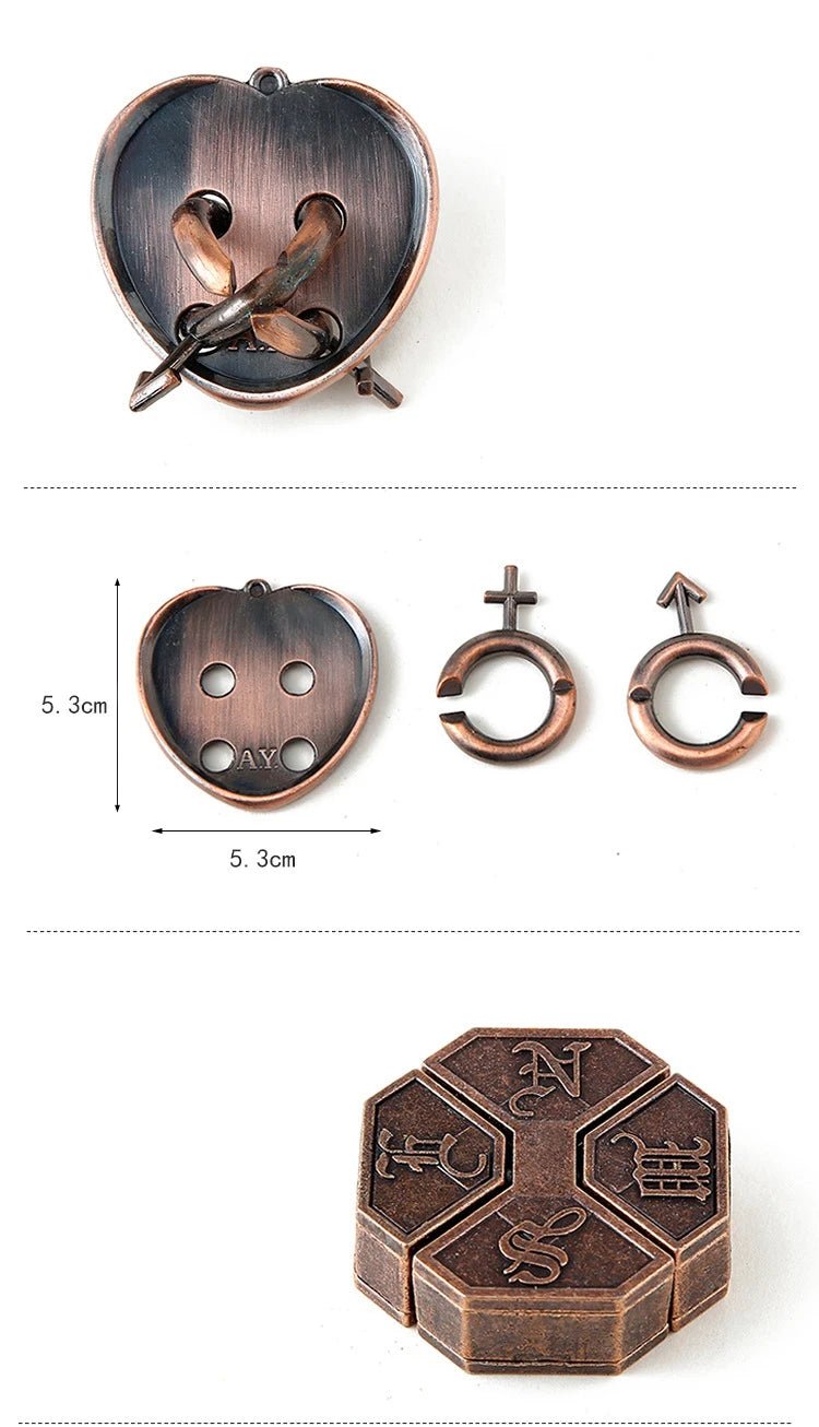 Metal Brain Teaser Puzzle – IQ Challenge Game for Adults & Kids 2266 - The Puzzle Mind