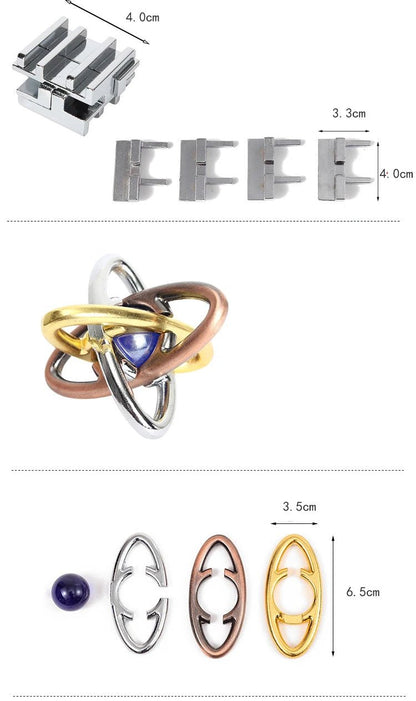 Metal Brain Teaser Puzzle – IQ Challenge Game for Adults & Kids 2266 - The Puzzle Mind