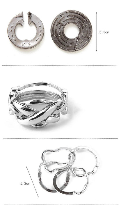 Metal Brain Teaser Puzzle – IQ Challenge Game for Adults & Kids 2266 - The Puzzle Mind