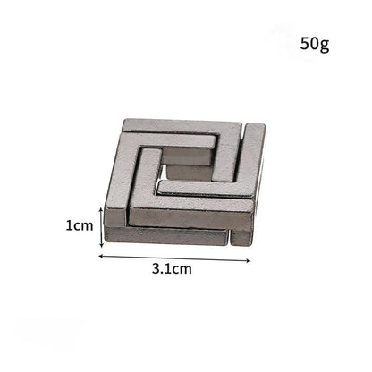 Metal Brain Teaser Puzzle – IQ Challenge Game for Adults & Kids 698 - The Puzzle Mind