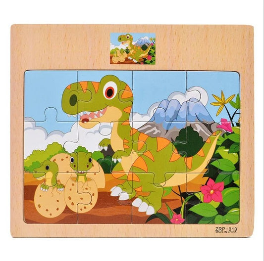 Wooden Kids Puzzle – Animal & Vehicle Learning Game 270 - The Puzzle Mind