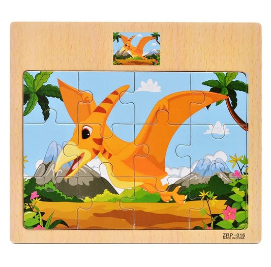 Wooden Kids Puzzle – Animal & Vehicle Learning Game 293 - The Puzzle Mind