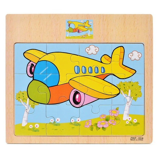 Wooden Kids Puzzle – Animal & Vehicle Learning Game 316 - The Puzzle Mind