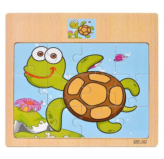Wooden Kids Puzzle – Animal & Vehicle Learning Game 362 - The Puzzle Mind