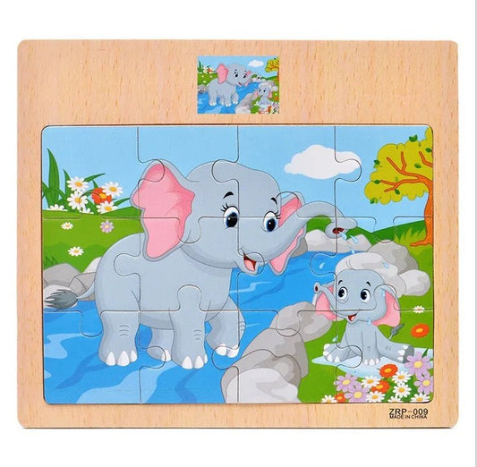 Wooden Kids Puzzle – Animal & Vehicle Learning Game 576 - The Puzzle Mind