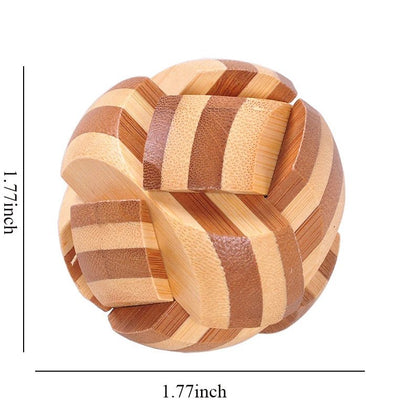 Wooden Kong Ming Lock Puzzle – 3D IQ Brain Teaser for Adults 1053 - The Puzzle Mind