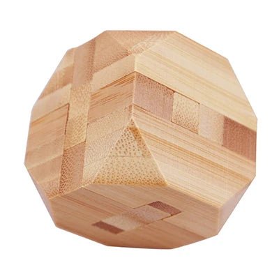 Wooden Kong Ming Lock Puzzle – 3D IQ Brain Teaser for Adults 1384 - The Puzzle Mind