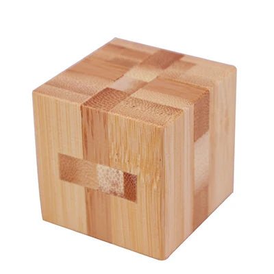 Wooden Kong Ming Lock Puzzle – 3D IQ Brain Teaser for Adults 1384 - The Puzzle Mind