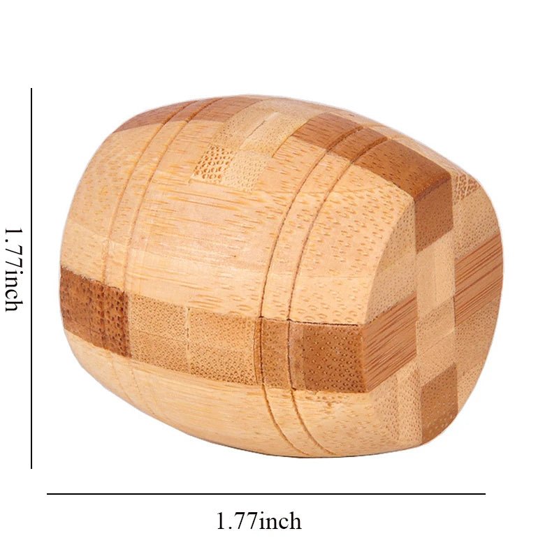 Wooden Kong Ming Lock Puzzle – 3D IQ Brain Teaser for Adults 1384 - The Puzzle Mind