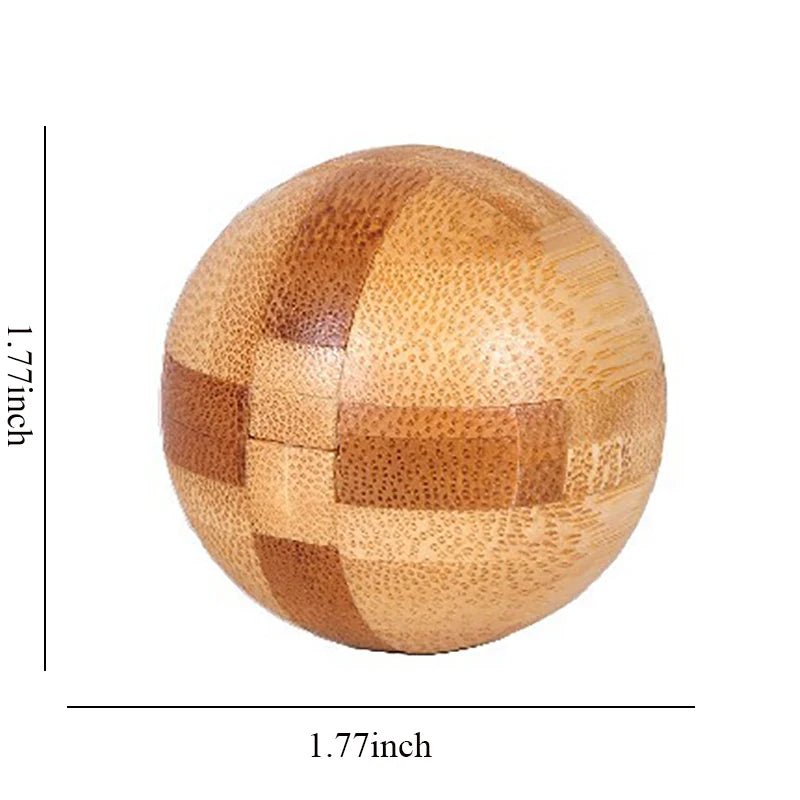 Wooden Kong Ming Lock Puzzle – 3D IQ Brain Teaser for Adults 1384 - The Puzzle Mind