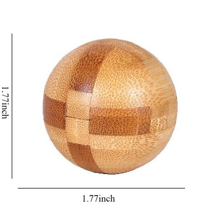 Wooden Kong Ming Lock Puzzle – 3D IQ Brain Teaser for Adults 1384 - The Puzzle Mind