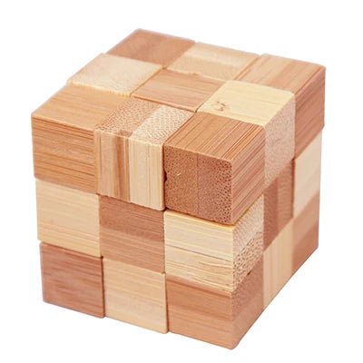 Wooden Kong Ming Lock Puzzle – 3D IQ Brain Teaser for Adults 1384 - The Puzzle Mind